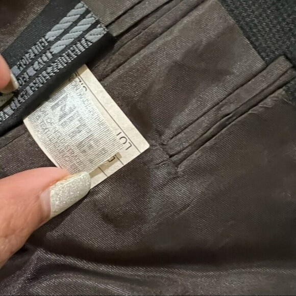 VTG Burberry Mens 38R Black Blazer Sport Coat Two Button - Picture 12 of 12